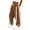 Brown #39, variant on WULMLEO Womens Baggy Wide Leg Pants Casual Elastic High Waisted Printed Workout Sweatpants Black L