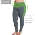 thumbnail image 3 of Rainbeau Curves Women's Plus Size Curve Basix Compression Tight 30-32 Plus Grey, 3 of 5