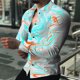 thumbnail image 1 of Ceisia Fashion Men Casual Printed Long Sleeve Gift Turndown Collar Button Up Stylish Shirt Tops, 1 of 5