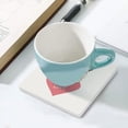 thumbnail image 5 of GZHJMY Square Drink Coasters, 4 Pcs Bulldog with Heart of Love Absorbent Ceramic Coffee Coasters for Drinks with Cork Base Housewarming Gift for Home Decor, 5 of 6