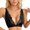 Black, variant on Women's Lace Wireless Bra with Plunge Lace Frame, Deep V Neckline, Soft Lift Lightly Lined Bra for Everyday Wear