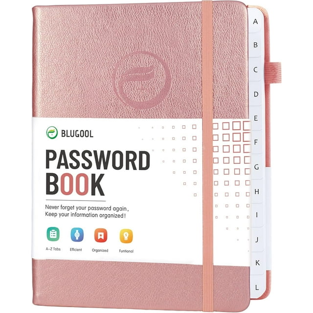 Xianyou-Livre de Mots de Passe avec Onglets Alphabétiques, Petit Organiseur de Mots de Passe à Couverture Rigide, Organiseur de Carnets de Mots de Passe pour Connexion au Site Internet et à l'Adresse Internet, Cadeaux pour la Maison et le Bureau, 4.4 Pieds'x 5.8 Pieds'