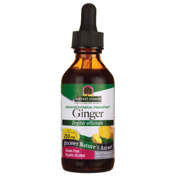 Nature's Answer Ginger Root Organic Alcohol 250 mg. 2 fl. oz