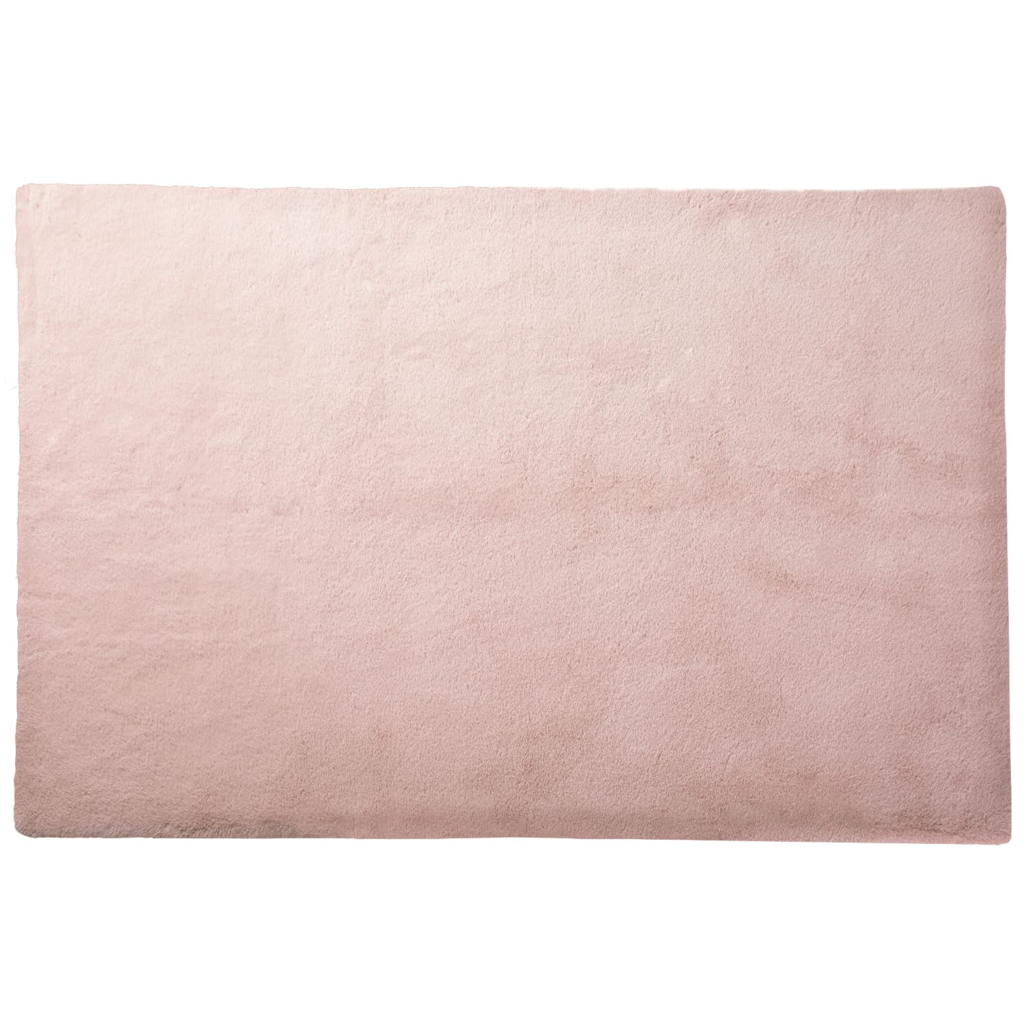 Phantoscope Deluxe Soft Faux Rabbit Fur Collection Decorative Home Decor Modern Area Rug, Pink