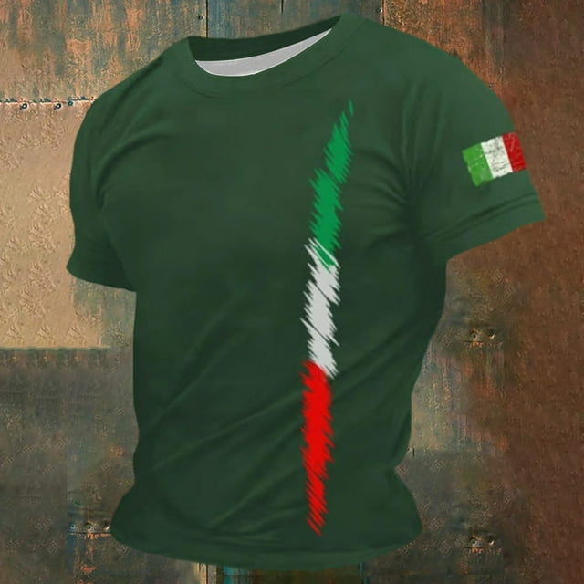 T-Shirt Graphique Décontracté pour Hommes T-Shirt Polyvalent pour Tous les Jours Design à Col Rond Élégant pour Sorties Sociales Coupe Légère et Confortable