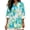 Art Flower, variant on Womens Faux Linen Blouse Summer Shirt V-Neck Side Slit Hem Top Pink Lily Flower Leopard Print Beach Vacation Outfits with Rolled Cuff Sleeve Design, 2XL