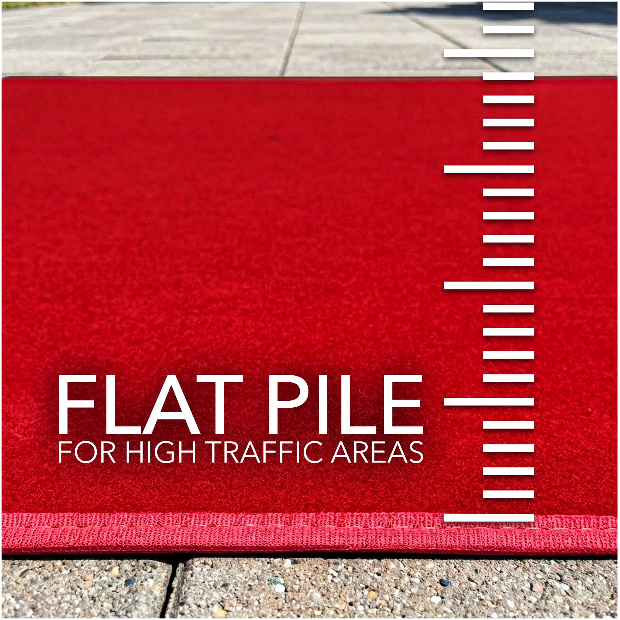 Koeckritz Rugs Red Carpet Aisle Runner Indoor/Outdoor Area Rug, 4' x 25'