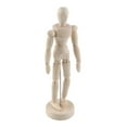 thumbnail image 2 of Maniquí de madera articulado sin terminar, articulado, con base, perfecto para decoración del hogar, 8 pulgadas, 2 of 12
