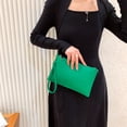 thumbnail image 3 of Bolsos de mano para mujer Bolsos de muñeca tipo sobre Cartera sólida Monedero de fiesta (Verde) Likrtyny Para estrenar, 3 of 8
