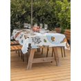 thumbnail image 3 of Outdoor Tablecloth with Umbrella Hole for Patio/Picnic/Party/Camping, Cat Waterproof Table Cloth Rectangle Table Cover Washable, Funny Cute Fish Leaves Bubble (60"x 102"), 3 of 8