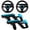 Black, variant on Wii Zapper Gun and Steering Wheel Compatible with Nintendo Wii & Wii U Remote Game (2-Pack,Black)