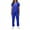 31-Royal Blue, variant on Uniformes Medicos,Scrubs for Women Set, Stretchy V-Neck Top & Jogger Pants with Multi-Pocket Yoga Waistband - Blue - S