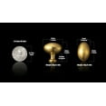 thumbnail image 2 of Goo-Ki 1.4 Inch (35 MM) Oval Brushed Gold Drawer Knobs, Modern Zinc Alloy Cabinet Knobs for Dresser,Wardrobe & Cupboard, 6 Packed, 2 of 6