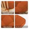 thumbnail image 6 of Tahtuvzn 17x17" Cotton Seat Cushions for Home Use Tufted Corduroy Floor Living Room Tatami, Gifts for Family, Orange, 6 of 6