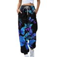 thumbnail image 2 of gakvbuo Cinch Bottom Baggy Sweatpants for Women High Waiste Workout Active Joggers Pants for Gym Sporty Athletic Fit cargo sweatpants for women baggy Lounge Trousers Long Leg Pants with Pockets, 2 of 3