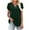 Army Green, variant on Womens Fashion Summer Tops 2025 Plus Size Printed Short Sleeves Blouse Round Neck Casual Tops