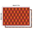 thumbnail image 6 of Red and Orange Argyle Pattern Summer Placemats Table Placemats Set Of 4-Linen Kitchen Washable Placemats Table Mats 11.8"x17.7" Non-Slip Heat Resistant, 6 of 6