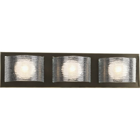 Progress Lighting P2845-WB Reign Three-Light Contemporary Bathroom Fixture
