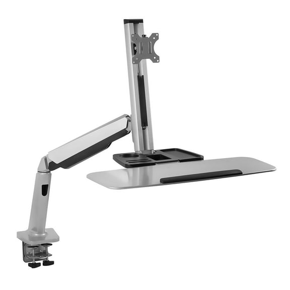 Mount-It! Single Monitor Adjustable Sit Stand Workstation | Desk Mount