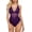 Purple, variant on Women Lingerie Sexy Lace Bodysuit Snap Crotch One Piece Lingerie Underwear(Dark Green,3X-Large)