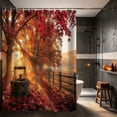 thumbnail image 2 of Halloween Bathroom Decor,Waterproof Shower Curtain,Halloween Shower Curtain Waterproof Fabric Bath Curtain Autumns Fall Themed Bathroom Decor Set With Hooks For Home Bathtub Decoration(B 70*60in), 2 of 6