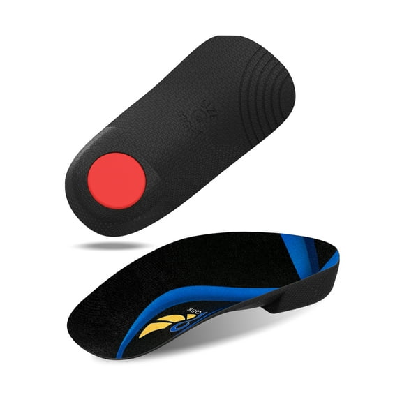 3/4 Arch Support Insoles for Women/Men, QBK Orthotics Shoe Insoles High Arch Supports Shoe Insoles for Plantar Fasciitis, Flat Feet, Over-Pronation, Relief Heel Spur Pain，S
