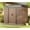 Brown- 6×4 FT, variant on Asofer 6x4 FT Alloy Steel Outdoor Storage Shed, Single Dark Gray All-Weather Metal Utility Tool Shed with Lockable Door, Heavy Duty Outdoor Organizer Shed for Backyard Patio Garden Lawn, Dark Gray