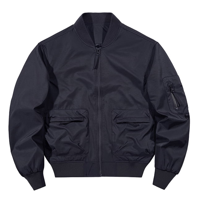 Men's Baseball Style Work Jacket with Multiple Functional Pockets, Long Sleeve Casual Coat for Daily Wear in Spring, Fall, Winter Seasons