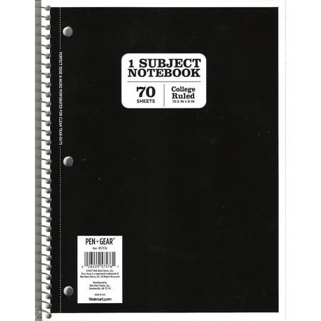 Pen+gear 70ct Black Notebook Cr