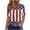 Red-11, variant on Cavosen Workout Tops for Women V Neck Stars Stripes Patriotic Tee Red White and Blue Button Down Graphic Shirt Summer Loose Tops