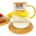 thumbnail image 3 of Soporte para ollas de ratán hecho a mano, almohadillas calientes antideslizantes, duraderas y resistentes al calor, decoración moderna ideal para el hogar, aislamiento de posavasos resistente al calor, 3 of 5