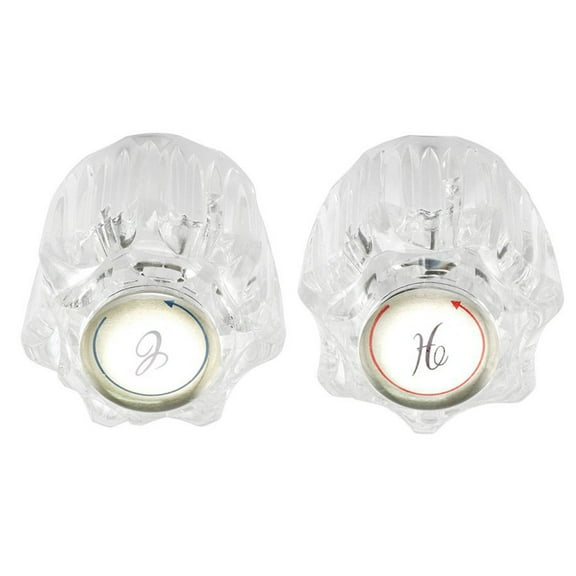 lixuesong 2Pieces Campers Faucet Knobs Replacement Accessory for Bathroom Sink and Shower Hot Cold Water Control Acrylic