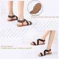 thumbnail image 5 of Mostsola Women's Flats Casual Elastic Strappy Gladiator Sandals with Arch Support for Summer, 5 of 6