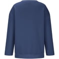 thumbnail image 6 of Kids' Sweatshirt Oversized Dropped Shoulder Crewneck Long Sleeve Casual Pullover Basic Comfortable Solid Color Fall Top, 6 of 6