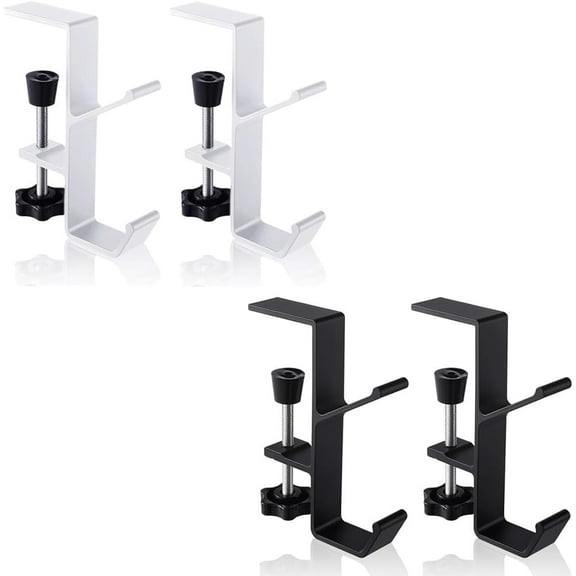Garland and Stocking Mantel Holders with 2 Hooks, Mantel Hanger for Garland, 2 in 1 Mantel Garland and Stocking Hangers Heavy Duty, Fireplace Garland Hanger for Christmas & Xmas Decoration(Mix-4pcs)