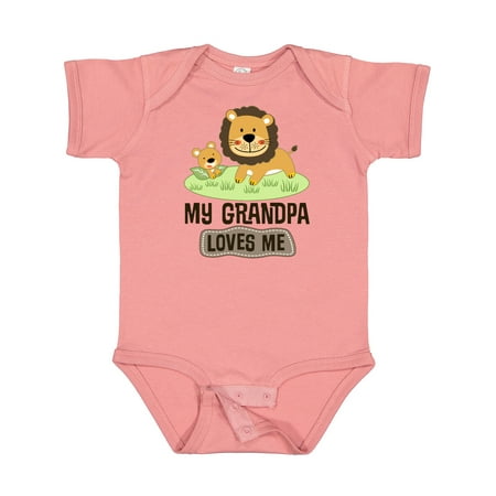 

Inktastic Grandpa Loves Me Grandson Gift Baby Boy or Baby Girl Bodysuit
