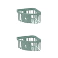 thumbnail image 1 of Bewildely estante de soporte de baño soporte de almacenamiento de larga duración sin taladro conveniencia decoraciones de carga suministros Verde 2Conjunto, 1 of 6