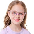 thumbnail image 3 of Gafas planas ultraligeras antiluz azul unisex con montura de silicona multilateral de moda para niños, 3 of 5