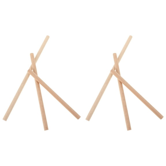 Mobutofu 6Pcs Tapestry Dowel Rods Unfinished Wood Stick For Weaving Supplies Round