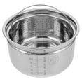 thumbnail image 1 of 1 juego de cesta vaporera para arroz, olla interior de acero inoxidable para olla eléctrica, olla de repuesto antiadherente para olla arrocera con un diseño práctico, 1 of 7