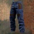 thumbnail image 2 of PIMSSY Men Pants Corduroy Cargo Pants For Relaxed Fit Casual Work Trousers With Multiple Pockets Comfortable Streetwear Male Breathable Solid Color Slacks, 2 of 3