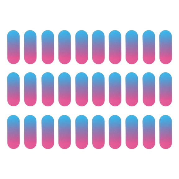 Unique Bargains Durable Mini Straight Sponge Nail Files 30 Pcs Red Blue Gradient