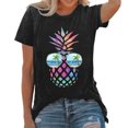thumbnail image 3 of Trendfront Womens Summer Tops Fashion Tee Vintage Pineapple Graphic Print T Shirts Short Sleeve Crewneck Shirt Casual Vacation Clothing, 3 of 5