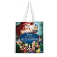 thumbnail image 1 of My Little Mermaid: Ariel, la Princesa Bolso de tela con estampado de lienzo para mujer, bolsa de compras reutilizable y estética, con cremallera interior, regalo para mujer,40*45cm., 1 of 6