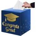 thumbnail image 6 of Graduation Card Box Holder, Congrats Grad Foldable Cardboard Decorations Box for Graduation Party Decoration and Grad Parties (Maroon), 6 of 10