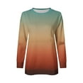thumbnail image 3 of Gytharion Womens Long Sleeve T-Shirts Fashion Casual Gradient Printed Pullover Sweatshirt Fall Lightweight Loose Crew Neck Blouses for Women, 3 of 4