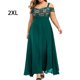 thumbnail image 2 of Minnieouse Vestido largo bohemio para mujer, vestido veraniego plisado elegante con estampado estético, ropa de moda para vacaciones en la playa y la noche Vestidos Verde XXL Minnieouse AP011134-09, 2 of 5