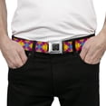thumbnail image 3 of Buckle-Down Belt, Seatbelt Buckle Belt, Diamond Plaid Orange Yellow Blue Purple Fuchsia, 34 to 52 Inches, 3 of 9
