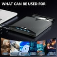 thumbnail image 6 of 7 in1 External CD DVD Drive with 4 USB Ports and TF/SD Card Slots,USB 3.0 Portable CD/DVD Disk Drive Player Burner Reader Writer for Laptop MacBook Desktop PC Windows 11/10/8/7 Linux Mac OS, 6 of 7