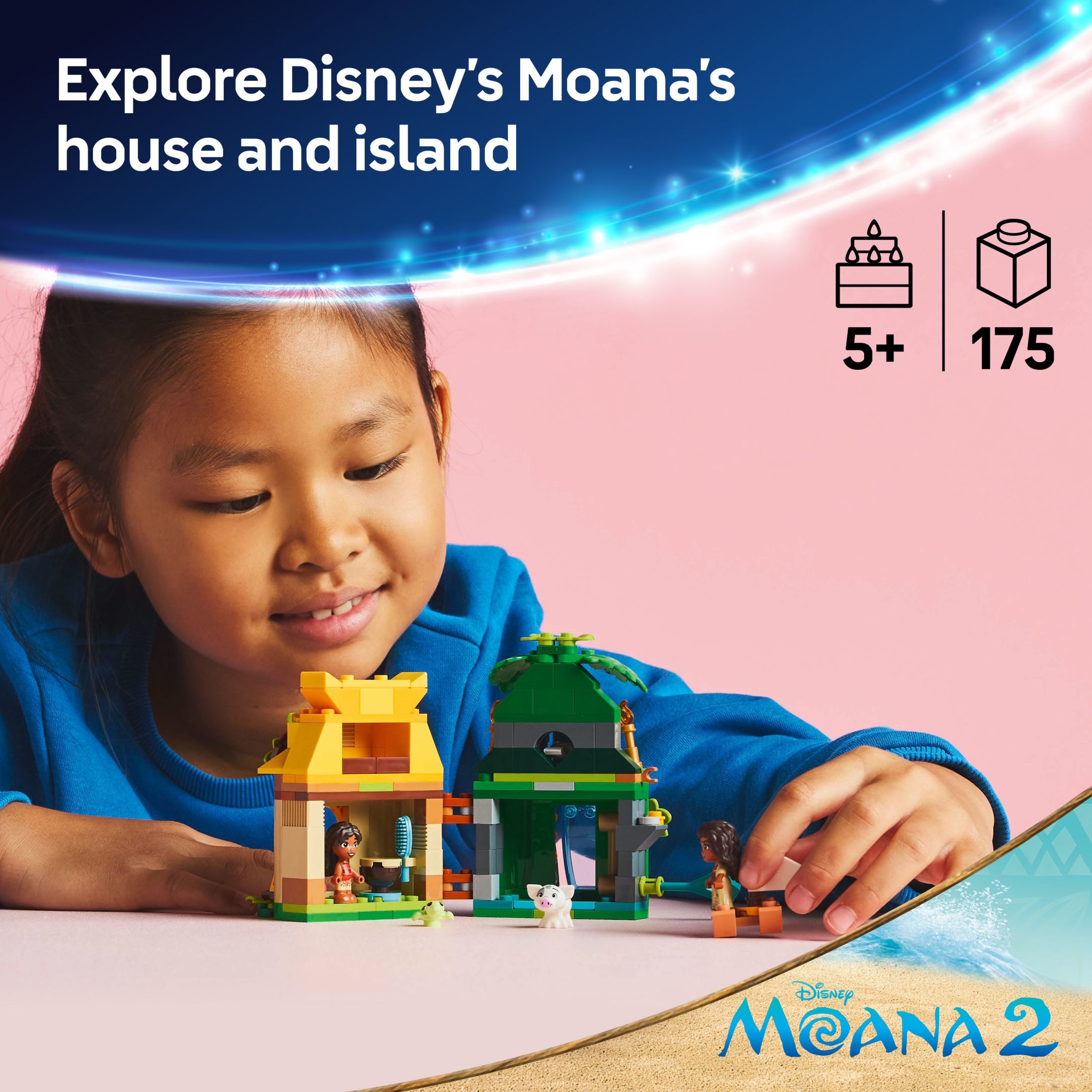LEGO Disney Diversión en la Isla de Moana Juguete de Construcción - Juguete de Moana para Niños, Niñas y Niños, Mayores de 5 Años - con 2 Micro-Muñecas Disney y Figura de Animal Pua - Idea de Regalo para Cumpleaños - 43260 3